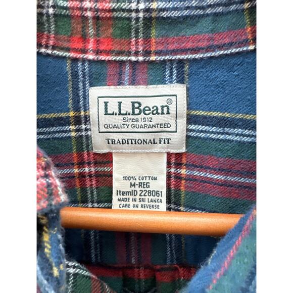 Men’s LL Bean Traditional Fit Flannel Shirt - Picture 3 of 7